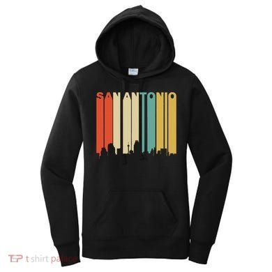 Retro 1970S Style San Antonio Texas Skyline Women's Hoodie