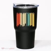 Retro 1970S Style San Antonio Texas Skyline Tumbler thumb 0
