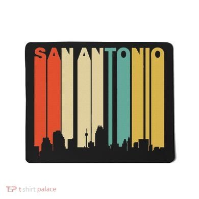 Retro 1970S Style San Antonio Texas Skyline Mousepad