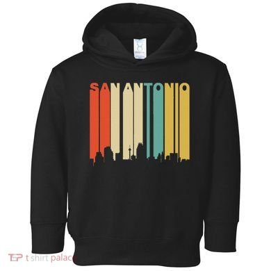 Retro 1970S Style San Antonio Texas Skyline Toddler Hoodie