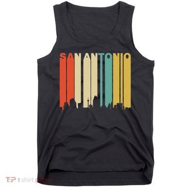 Retro 1970S Style San Antonio Texas Skyline Tank Top