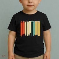 Retro 1970S Style San Antonio Texas Skyline Toddler T-Shirt thumb 2