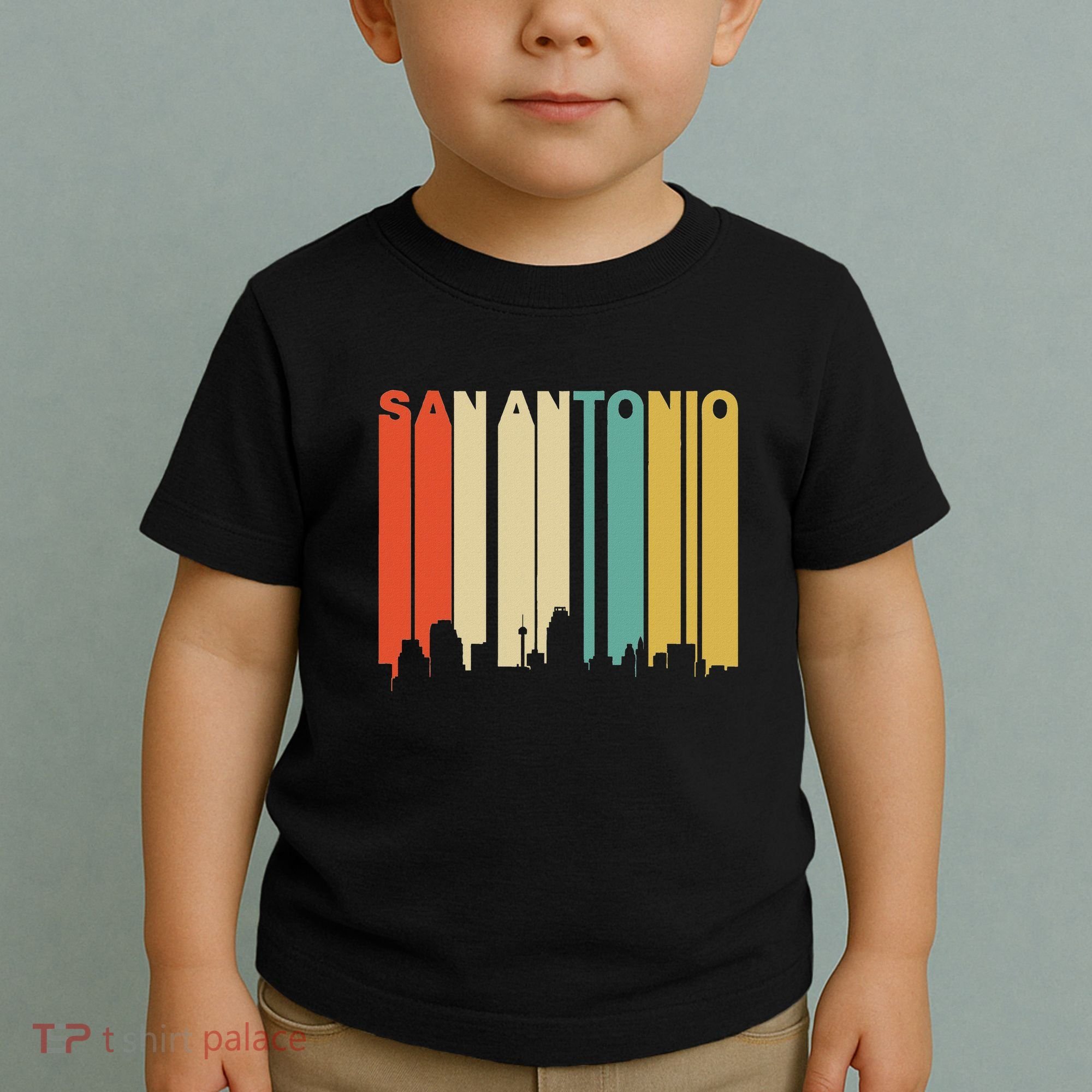 Retro 1970S Style San Antonio Texas Skyline Toddler T-Shirt