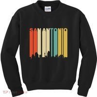 Retro 1970S Style San Antonio Texas Skyline Kids Sweatshirt thumb 0