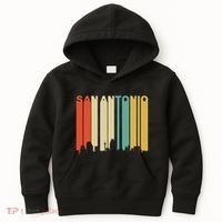 Retro 1970S Style San Antonio Texas Skyline Kids Hoodie thumb 0