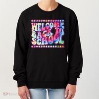 Retro 1960s Tie Dye Welcome Back To School Women's Sweatshirt thumb 0