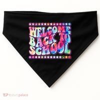 Retro 1960s Tie Dye Welcome Back To School USA-Made Doggie Bandana thumb 0
