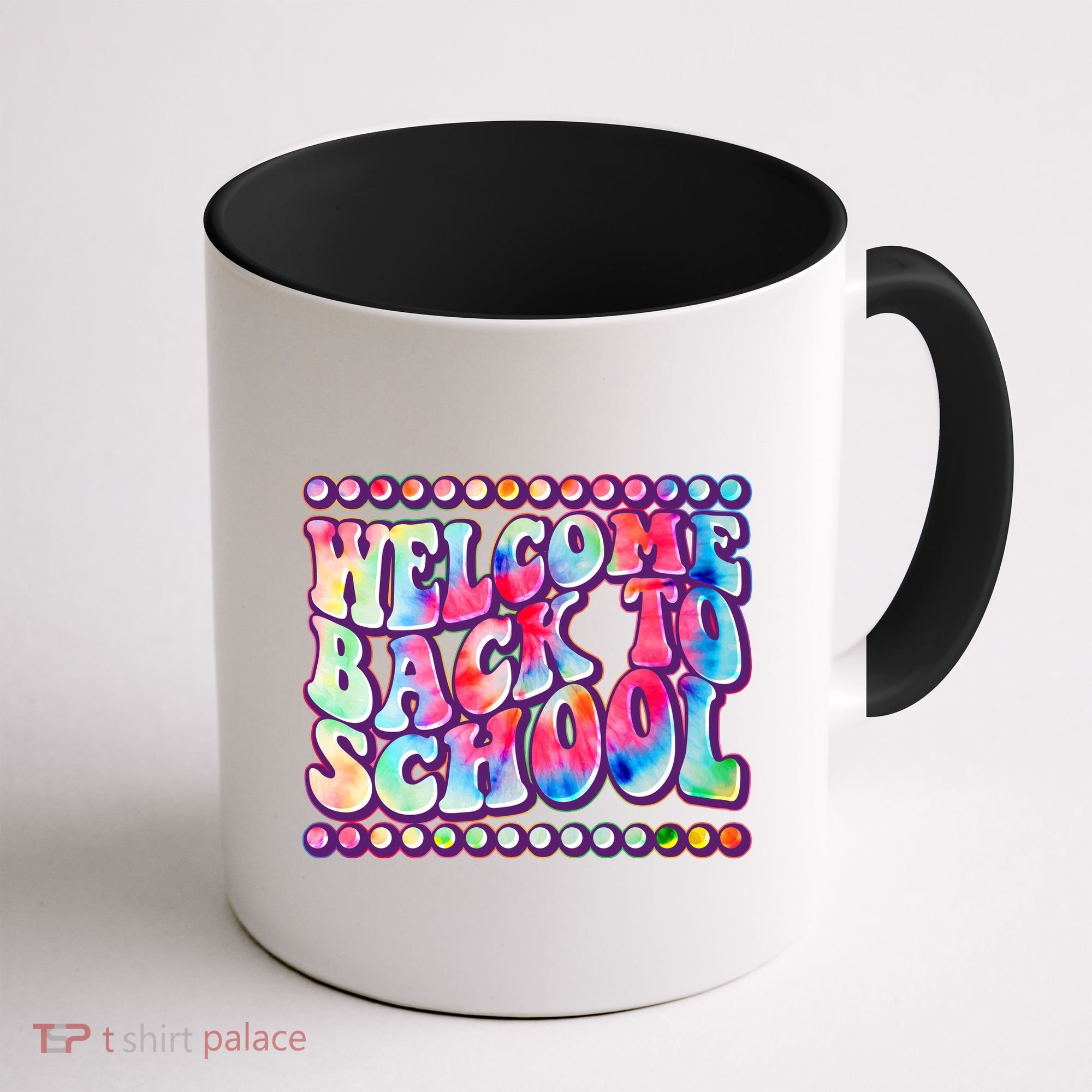 Retro 1960s Tie Dye Welcome Back To School Coffee Mug