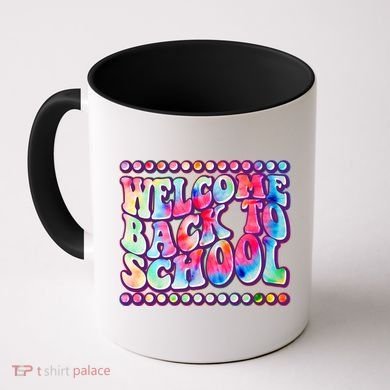 Retro 1960s Tie Dye Welcome Back To School Coffee Mug