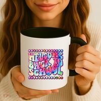 Retro 1960s Tie Dye Welcome Back To School Coffee Mug thumb 3