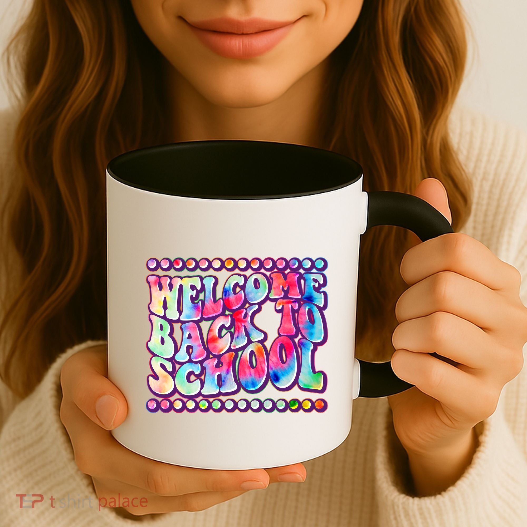 Retro 1960s Tie Dye Welcome Back To School Coffee Mug
