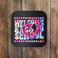 Retro 1960s Tie Dye Welcome Back To School Coaster thumb 0