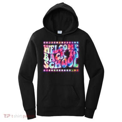 Retro 1960s Tie Dye Welcome Back To School Women's Hoodie