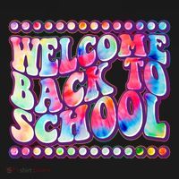 Retro 1960s Tie Dye Welcome Back To School Women's Hoodie thumb 2