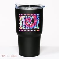 Retro 1960s Tie Dye Welcome Back To School Tumbler thumb 0