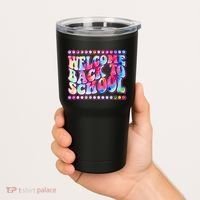 Retro 1960s Tie Dye Welcome Back To School Tumbler thumb 2