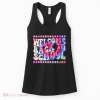 Retro 1960s Tie Dye Welcome Back To School Women's Tank Top thumb 0
