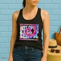 Retro 1960s Tie Dye Welcome Back To School Women's Tank Top thumb 2