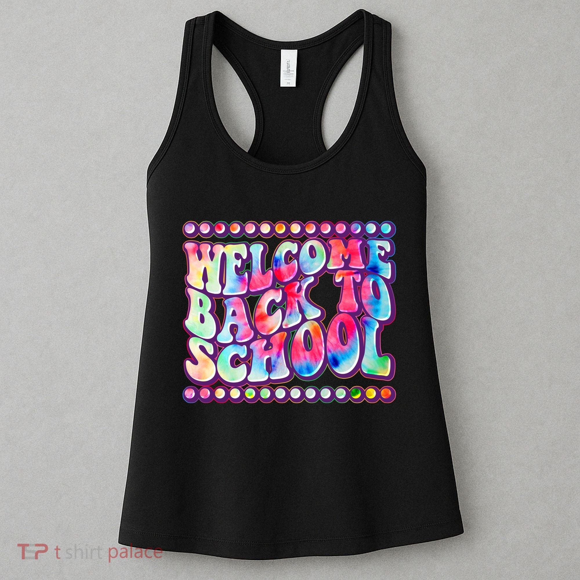 Retro 1960s Tie Dye Welcome Back To School Women's Tank Top