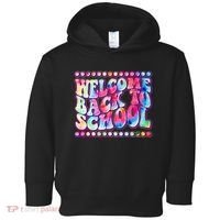 Retro 1960s Tie Dye Welcome Back To School Toddler Hoodie thumb 0