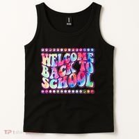 Retro 1960s Tie Dye Welcome Back To School Tank Top thumb 2