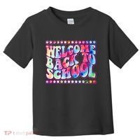 Retro 1960s Tie Dye Welcome Back To School Toddler T-Shirt thumb 0