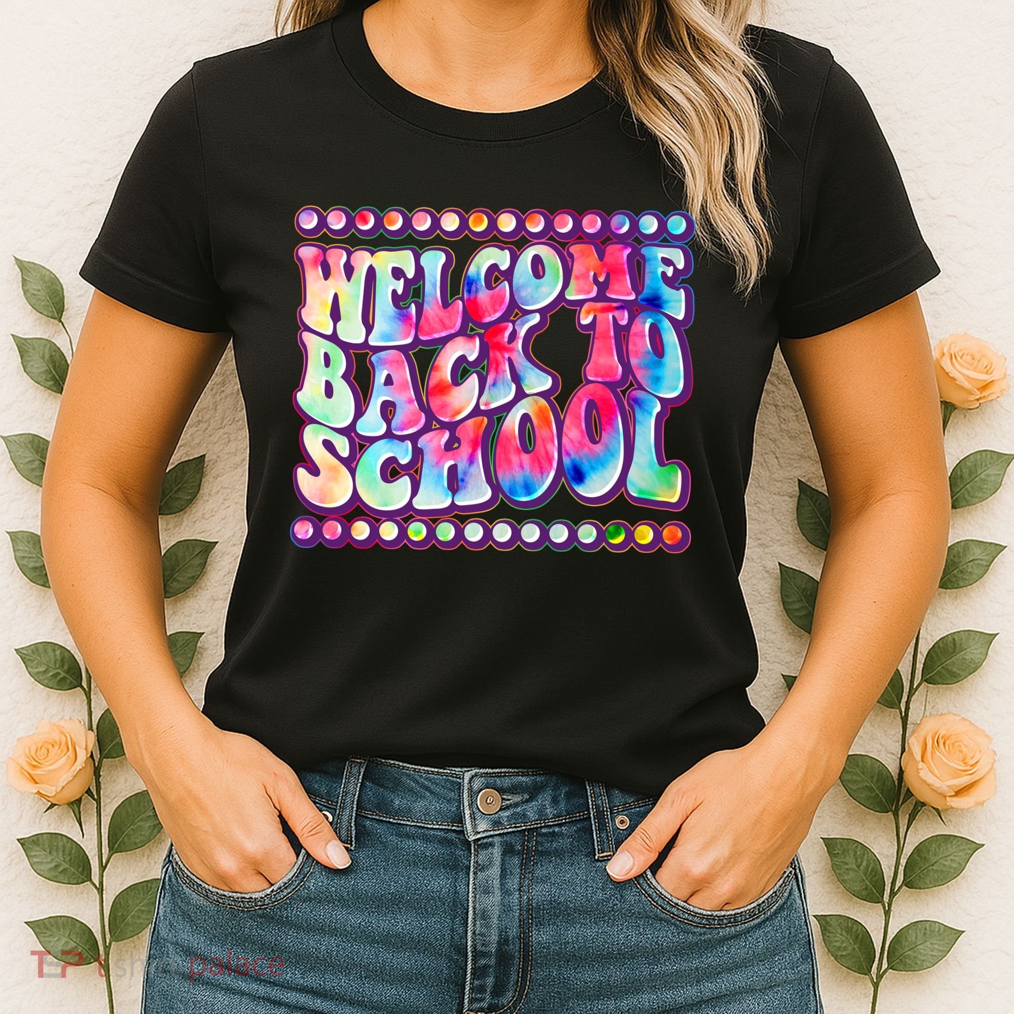 Retro 1960s Tie Dye Welcome Back To School Women's T-Shirt