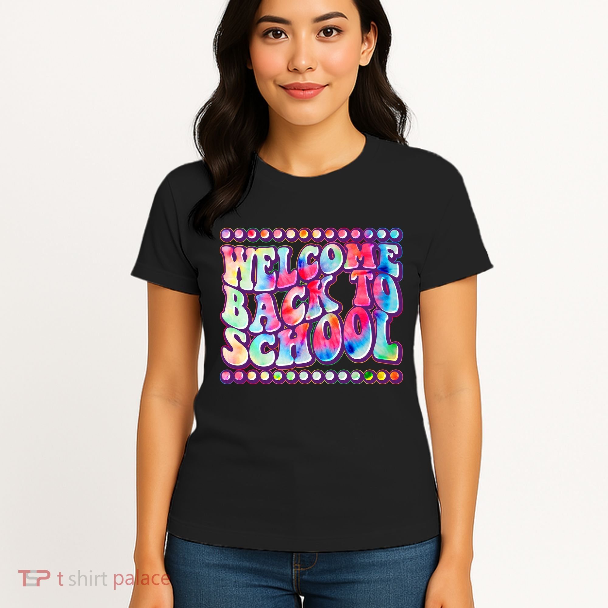 Retro 1960s Tie Dye Welcome Back To School Women's T-Shirt