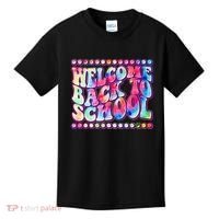 Retro 1960s Tie Dye Welcome Back To School Kids T-Shirt thumb 0