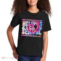 Retro 1960s Tie Dye Welcome Back To School Kids T-Shirt thumb 2