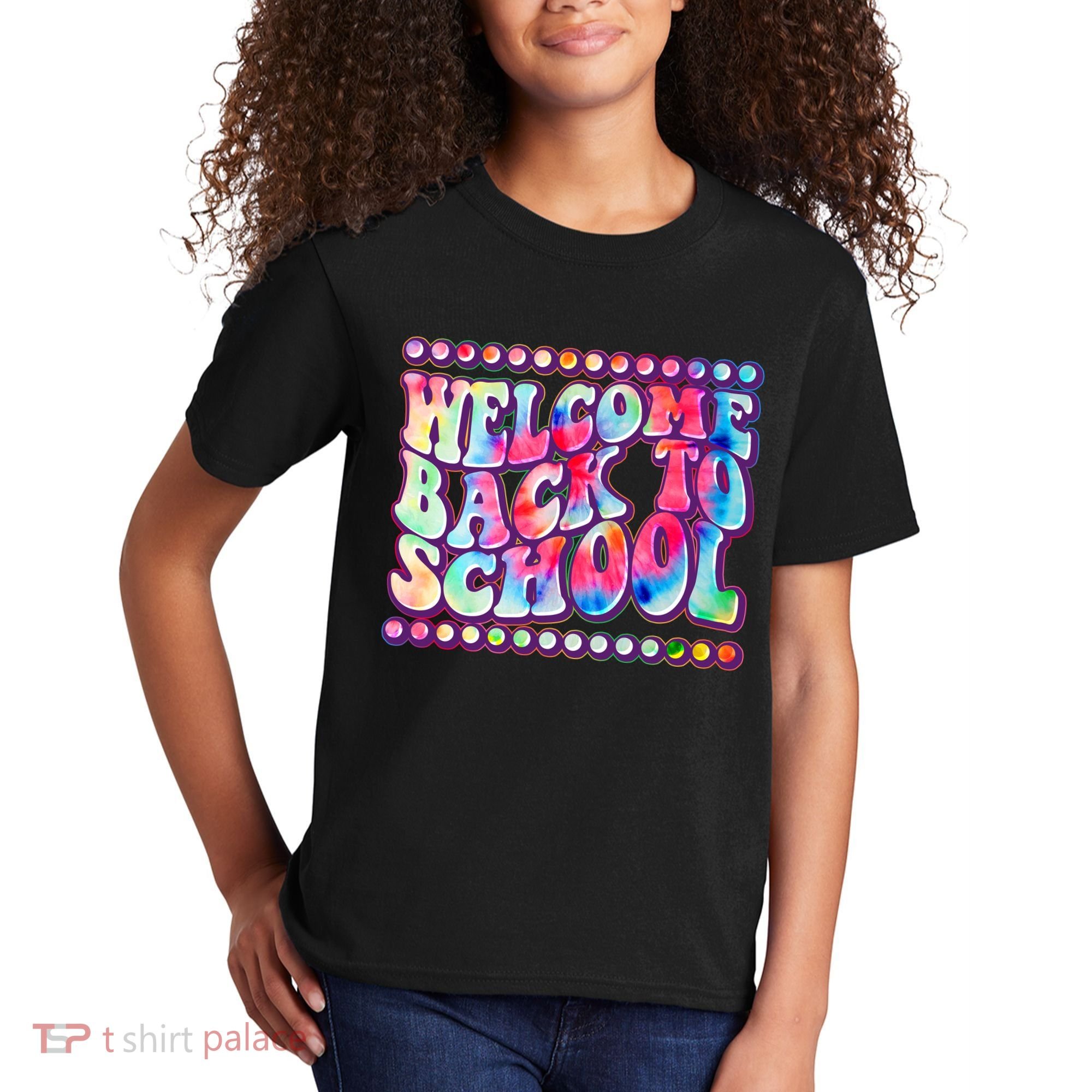 Retro 1960s Tie Dye Welcome Back To School Kids T-Shirt