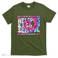 Retro 1960s Tie Dye Welcome Back To School T-Shirt thumb 0