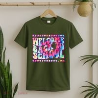 Retro 1960s Tie Dye Welcome Back To School T-Shirt thumb 2