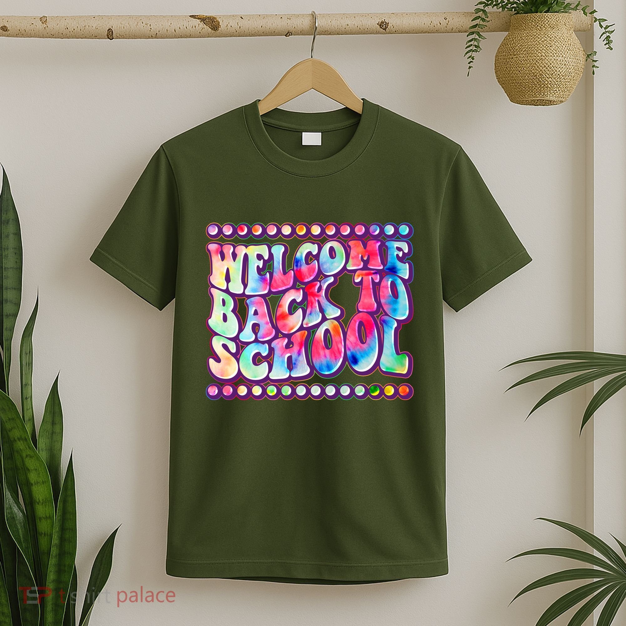 Retro 1960s Tie Dye Welcome Back To School T-Shirt