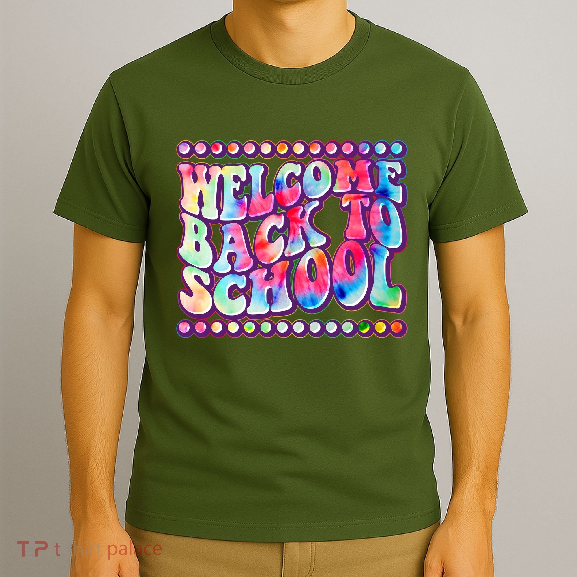Retro 1960s Tie Dye Welcome Back To School T-Shirt