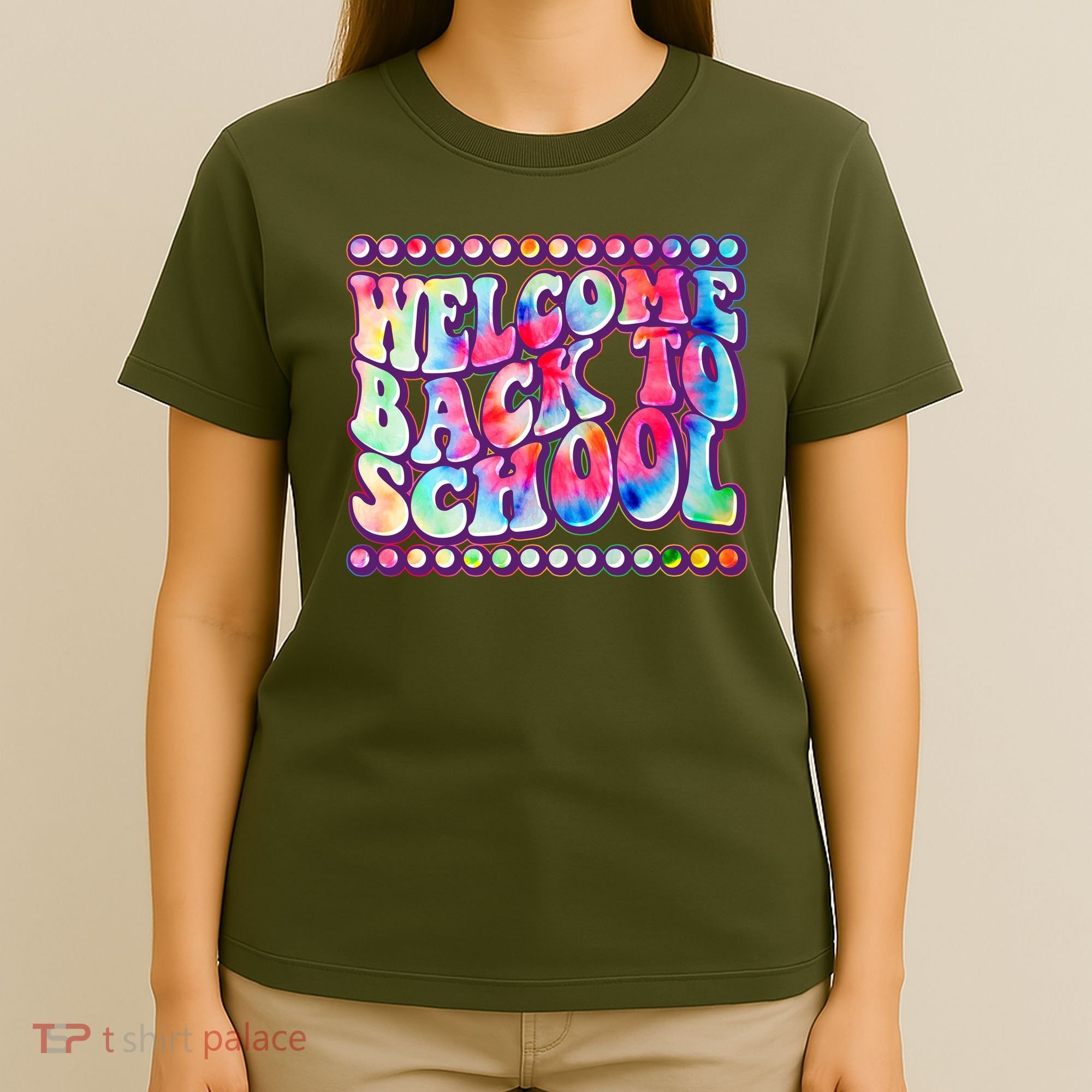Retro 1960s Tie Dye Welcome Back To School T-Shirt