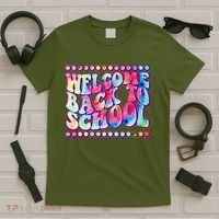 Retro 1960s Tie Dye Welcome Back To School T-Shirt thumb 5