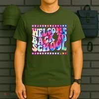 Retro 1960s Tie Dye Welcome Back To School T-Shirt thumb 6