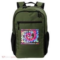 Retro 1960s Tie Dye Welcome Back To School Backpack thumb 0
