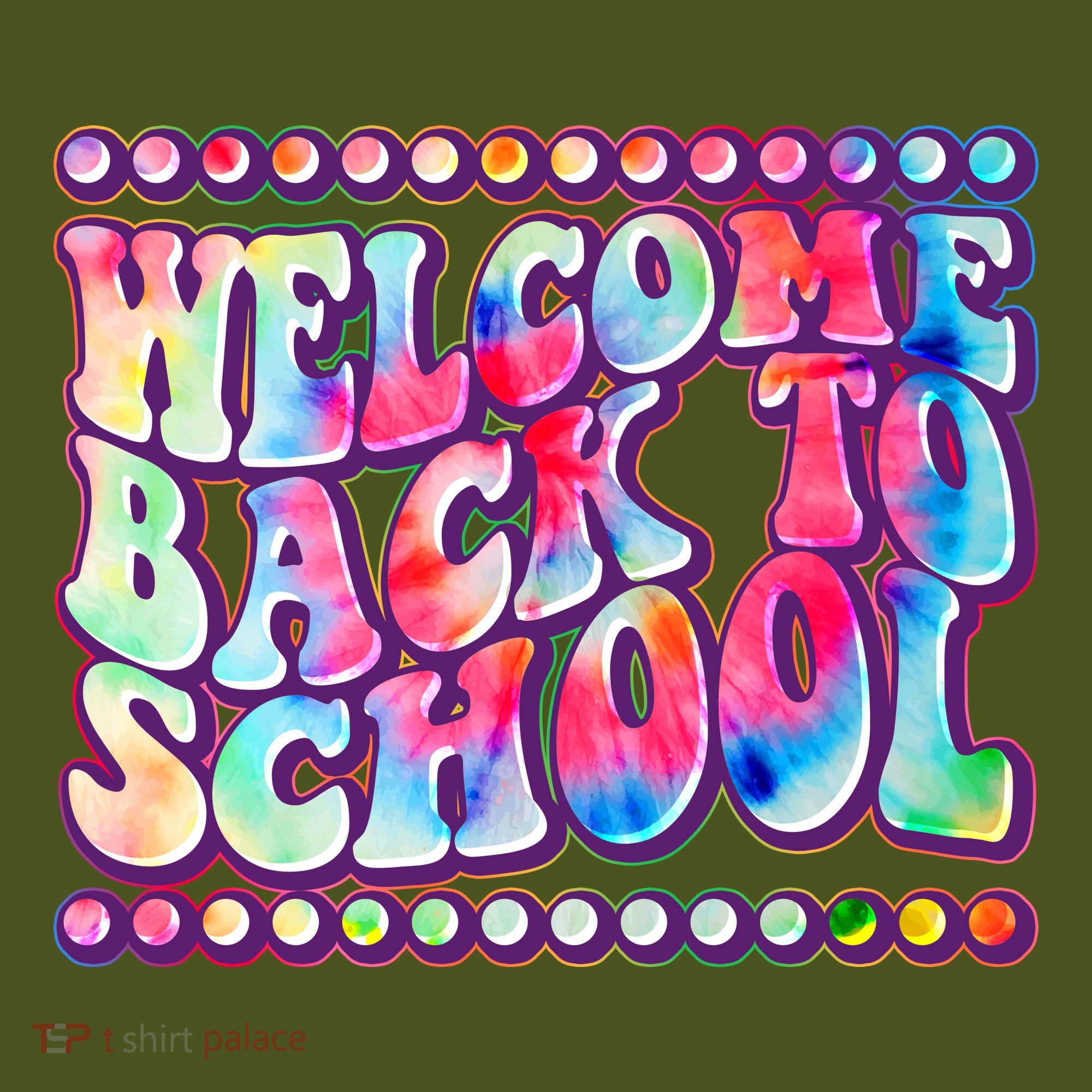 Retro 1960s Tie Dye Welcome Back To School Mousepad