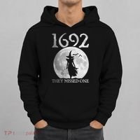 Retro 1692 They Missed One Witch Salem 1692 Halloween Witch Hoodie thumb 0