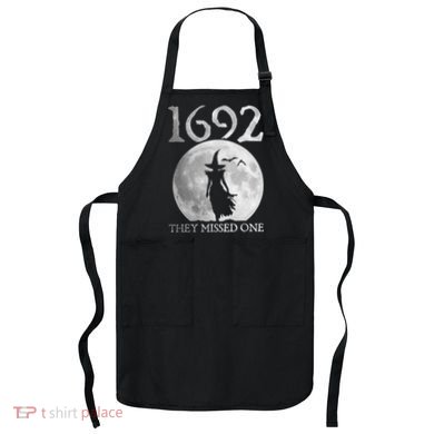 Retro 1692 They Missed One Witch Salem 1692 Halloween Witch Apron