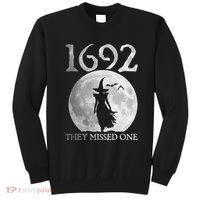 Retro 1692 They Missed One Witch Salem 1692 Halloween Witch Sweatshirt thumb 0