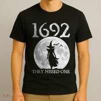 Retro 1692 They Missed One Witch Salem 1692 Halloween Witch T-Shirt thumb 3
