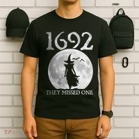 Retro 1692 They Missed One Witch Salem 1692 Halloween Witch T-Shirt thumb 6