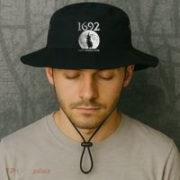 Retro 1692 They Missed One Witch Salem 1692 Halloween Witch Bucket Hat thumb 2