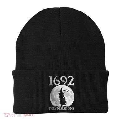 Retro 1692 They Missed One Witch Salem 1692 Halloween Witch Beanie