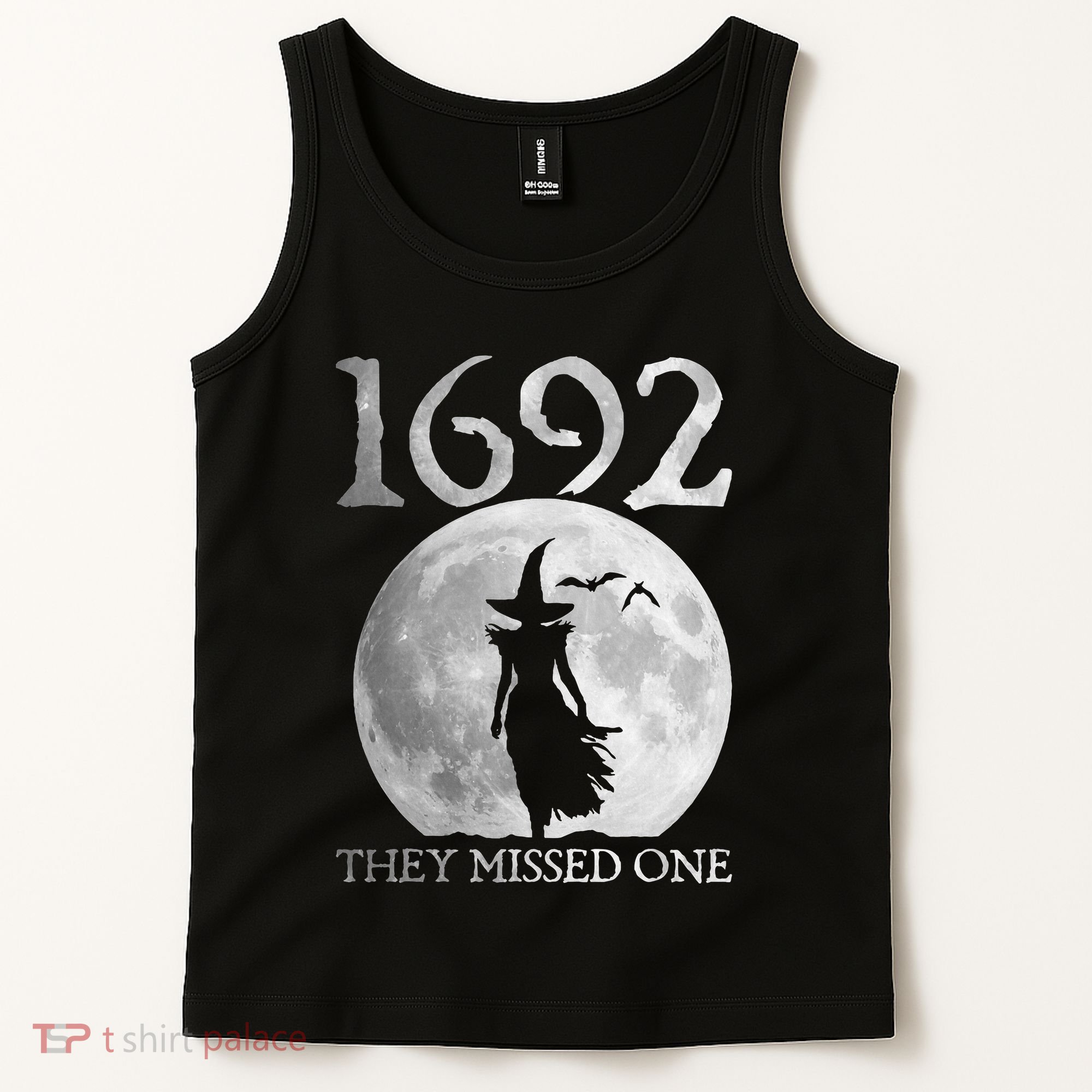 Retro 1692 They Missed One Witch Salem 1692 Halloween Witch Tank Top
