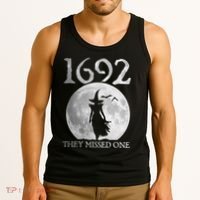 Retro 1692 They Missed One Witch Salem 1692 Halloween Witch Tank Top thumb 3
