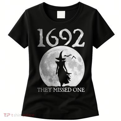 Retro 1692 They Missed One Witch Salem 1692 Halloween Witch Women's T-Shirt